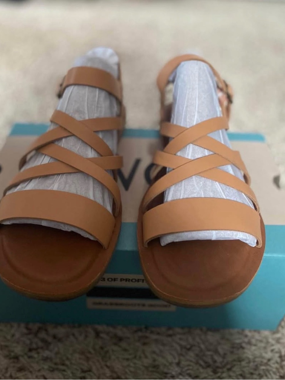 Toms Women’s Crisscross Tan Sandals
